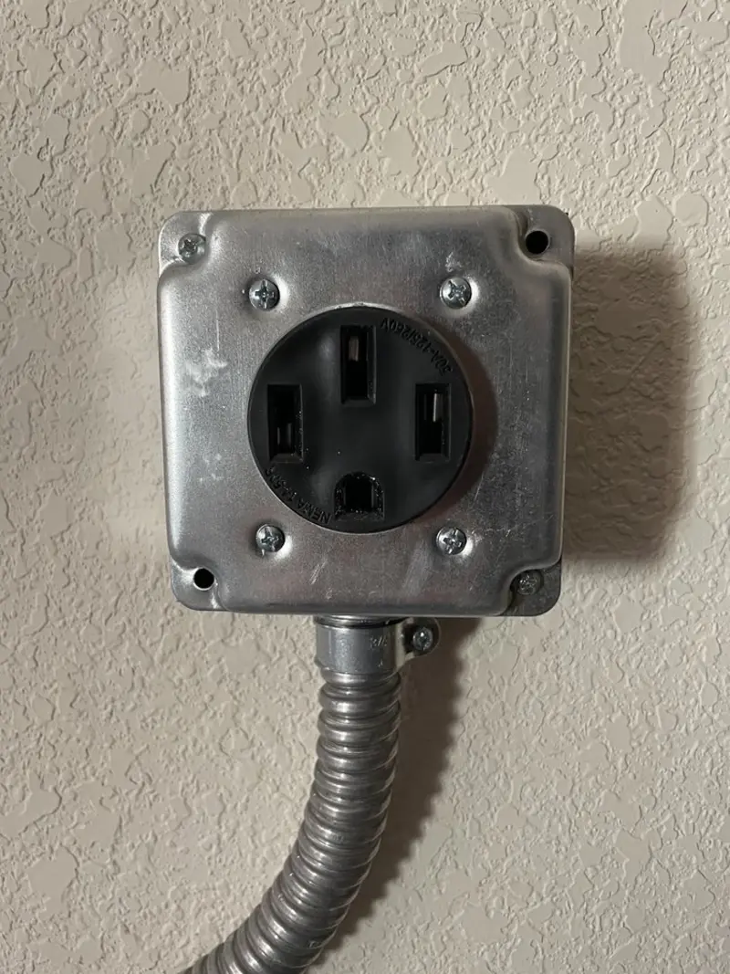NEMA 14-50 outlet installed for Electrical Panel Upgrade in Ripley